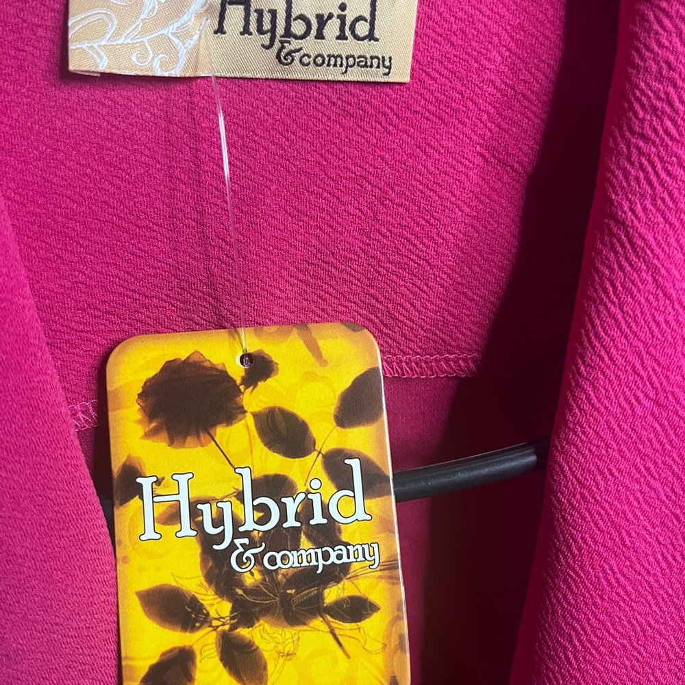 Hybrid & company Women's Draped Open-Front Blazer - Hot Pink - Picture 2 of 2
